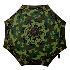 Forest Camo Pattern, Army Themed Design, Soldier Hook Handle Umbrellas (large) by Casemiro