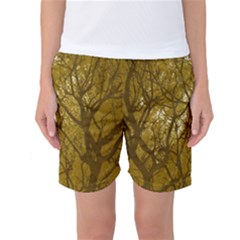 Forest Landscape Illustration 2 Women s Basketball Shorts by dflcprintsclothing