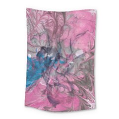 Brush Strokes On Marbling Patterns Small Tapestry by kaleidomarblingart