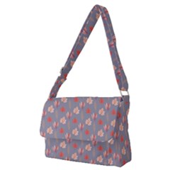 Auntumn Pretty Leaves Pattern Full Print Messenger Bag (m) by designsbymallika