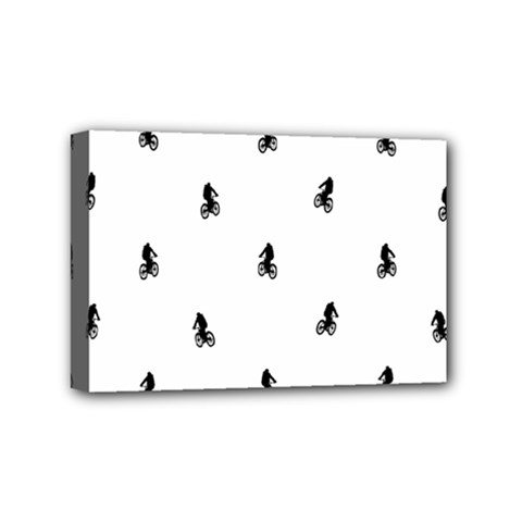 Riding Bike Motif Print Pattern Mini Canvas 6  X 4  (stretched) by dflcprintsclothing
