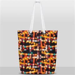 Multicolored Bubbles Print Pattern Full Print Rope Handle Tote (small) by dflcprintsclothing