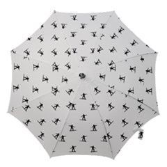 Black And White Surfing Motif Graphic Print Pattern Hook Handle Umbrellas (large) by dflcprintsclothing