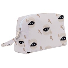 Halloween Mummies Seamless Repeat Pattern Wristlet Pouch Bag (large) by KentuckyClothing