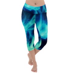 Glow Bomb  Lightweight Velour Capri Yoga Leggings by MRNStudios