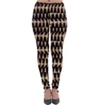 Red Tech Stripes Print Lightweight Velour Leggings