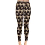 Red Tech Stripes Print Inside Out Leggings