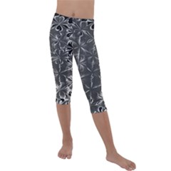 Lunar Eclipse Abstraction Kids  Lightweight Velour Capri Leggings  by MRNStudios