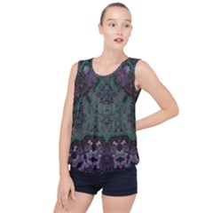 Mandala Corset Bubble Hem Chiffon Tank Top by MRNStudios