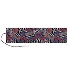 Zebra Chain Pattern Roll Up Canvas Pencil Holder (l) by designsbymallika