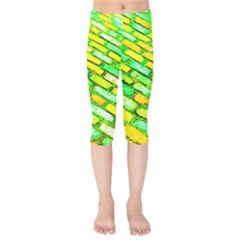 Diagonal Street Cobbles Kids  Capri Leggings  by essentialimage