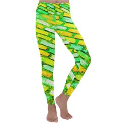 Diagonal Street Cobbles Kids  Lightweight Velour Classic Yoga Leggings by essentialimage
