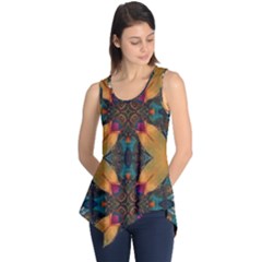 Teal And Orange Sleeveless Tunic by Dazzleway