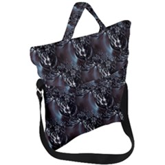 Black Pearls Fold Over Handle Tote Bag by MRNStudios