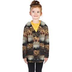 Fractal Illusion Kids  Double Breasted Button Coat by Sparkle