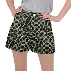Dark Interlace Motif Mosaic Pattern Ripstop Shorts by dflcprintsclothing