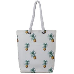 Tropical Pineapples Full Print Rope Handle Tote (small) by goljakoff