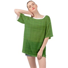 Green Knitting Oversized Chiffon Top by goljakoff
