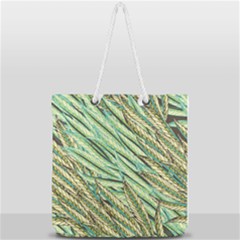 Green Leaves Full Print Rope Handle Tote (large) by goljakoff