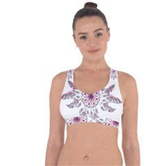 Boho Love Cross String Back Sports Bra by designsbymallika