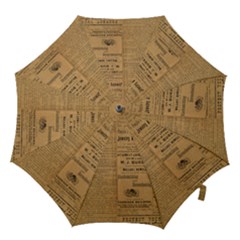 Antique Newspaper 1888 Hook Handle Umbrellas (large) by ArtsyWishy