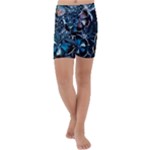 Beautiful Blue Butterflies  Kids  Lightweight Velour Capri Yoga Leggings
