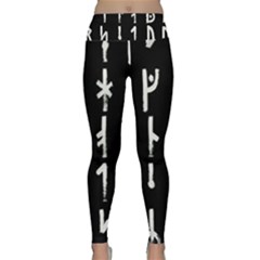 Medieval Runes Collected Inverted Complete Lightweight Velour Classic Yoga Leggings by WetdryvacsLair