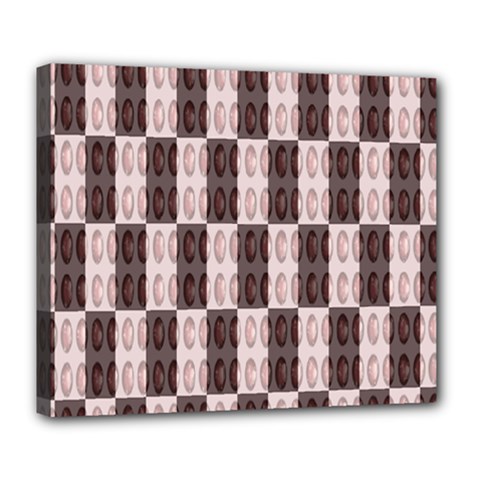 Rosegold Beads Chessboard Deluxe Canvas 24  X 20  (stretched) by Sparkle