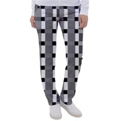 Nine Bar Monochrome Fade Squared Pulled Inverted Women s Casual Pants by WetdryvacsLair