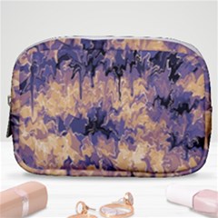 Yellow And Purple Abstract Make Up Pouch (small) by Dazzleway