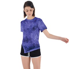 Lilac Abstract Asymmetrical Short Sleeve Sports Tee by Dazzleway
