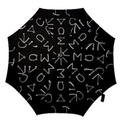 Heinrich Cornelius Agrippa Of Occult Philosophy 1651 Angelic Alphabet Or Celestial Writing Collected Inverted Hook Handle Umbrellas (large) by WetdryvacsLair