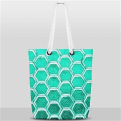 Hexagon Windows Full Print Rope Handle Tote (small) by essentialimage