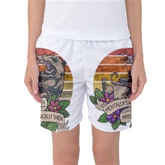 Possum - Mentally Sick Physically Thick Women s Basketball Shorts by Valentinaart