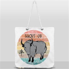 Chinese New Year ¨c Year Of The Ox Full Print Rope Handle Tote (large) by Valentinaart