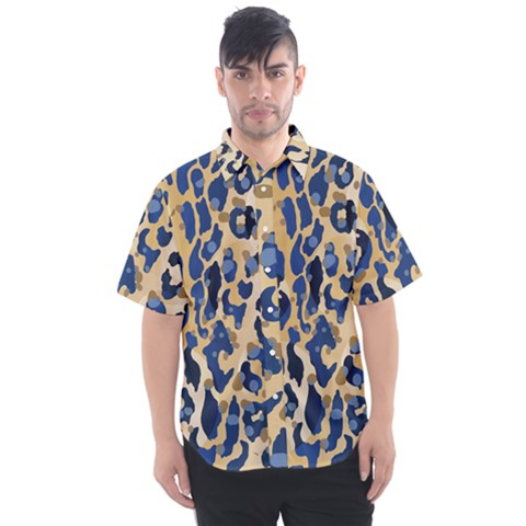 Leopard Skin  Men s Short Sleeve Shirt by Sobalvarro