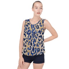 Leopard Skin  Bubble Hem Chiffon Tank Top by Sobalvarro