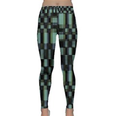 Dark Geometric Pattern Design Classic Yoga Leggings by dflcprintsclothing