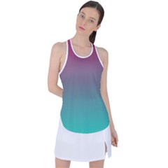 Teal Sangria Racer Back Mesh Tank Top