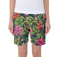 Tropic Flowers Women s Basketball Shorts by goljakoff