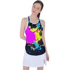 Splatter Splatter Racer Back Mesh Tank Top by ExtraAwesomeSauce