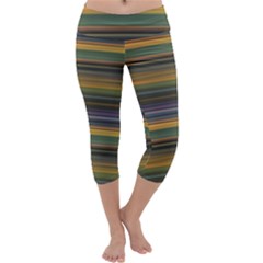 Multicolored Linear Abstract Print Capri Yoga Leggings by dflcprintsclothing