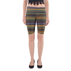 Multicolored Linear Abstract Print Yoga Cropped Leggings by dflcprintsclothing