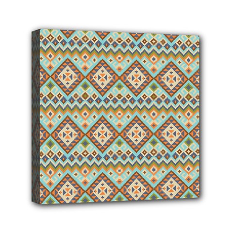 Native American Pattern Mini Canvas 6  X 6  (stretched) by ExtraAwesomeSauce
