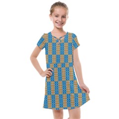 Tartan Pattern Kids  Cross Web Dress