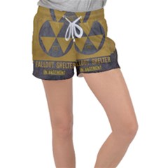 Fallout Shelter In Basement Radiation Sign Velour Lounge Shorts by WetdryvacsLair