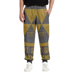 Fallout Shelter In Basement Radiation Sign Men s Elastic Waist Pants by WetdryvacsLair