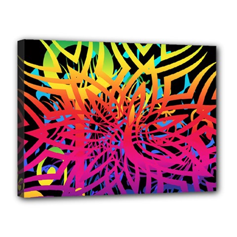 Abstract Jungle Canvas 16  X 12  (stretched) by icarusismartdesigns