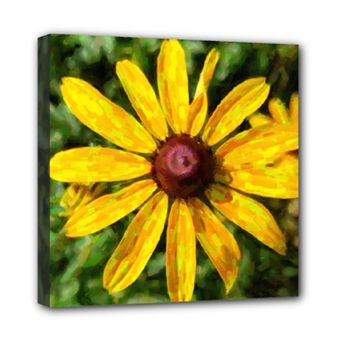 Sunflower Painting Mini Canvas 8  X 8  (stretched) by ExtraAwesomeSauce