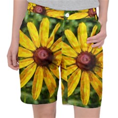 Sunflower Painting Pocket Shorts by ExtraAwesomeSauce